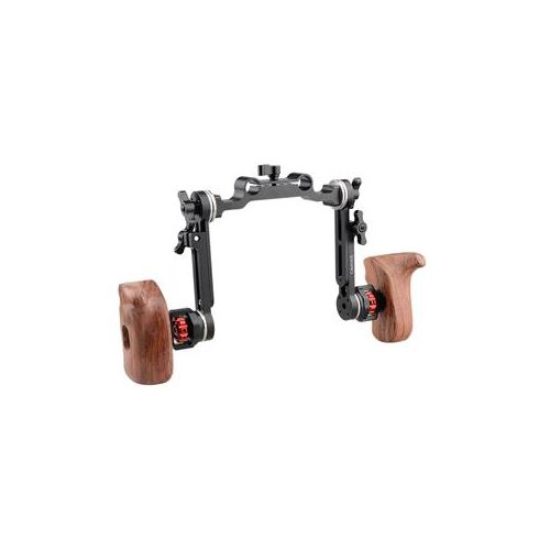  Adorama CAMVATE ARRI Rosette Style Extension-type Wooden Handle Kit with 15mm Railblock C1882