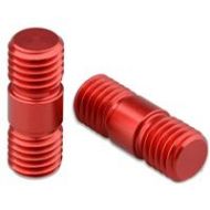 Adorama CAMVATE M12 Thread Rod Extension Connector for 15mm Rail System, Red, 2-Pack C1623