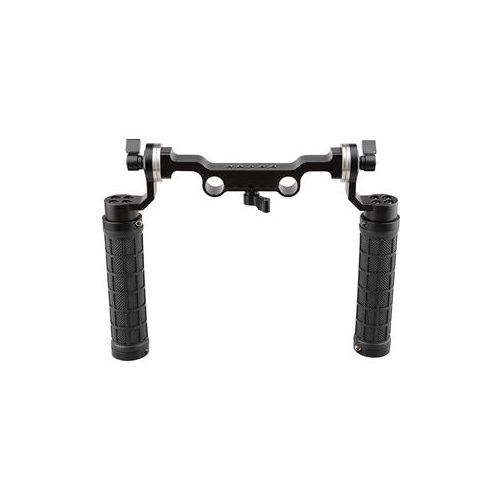  Adorama CAMVATE Rubber Handle Rig & 15mm Rod Clamp with ARRI Rosette Adapter, Black Knob C1548