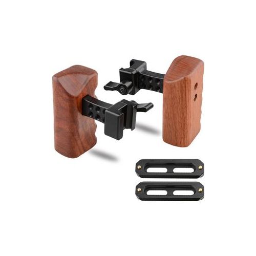  Adorama CAMVATE Quick-Release Wooden Handle Grip, Swat Rail Clamp, Safety Rail, Rosewood C1541