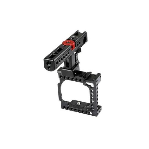  Adorama CAMVATE Handheld Camera Cage w/ QR Cheese Handle for Sony A6500/6000/6300, Black C1599