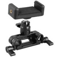 Adorama CAMVATE 15mm Rod Clamp Adapter with Cellphone Clip and 1/4-20 Ball Head Mount C2228