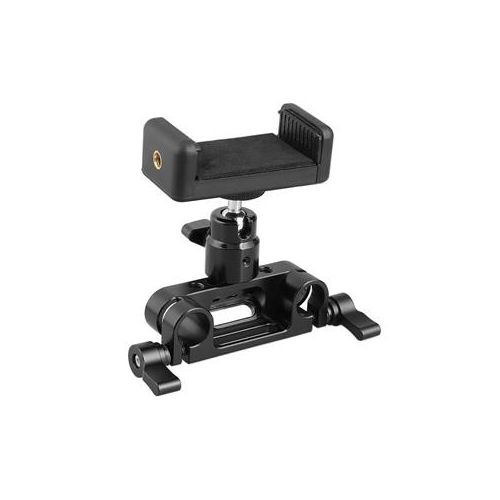  Adorama CAMVATE 15mm Rod Clamp Adapter with Cellphone Clip and 1/4-20 Ball Head Mount C2228