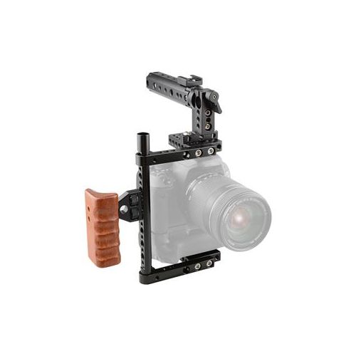  Adorama CAMVATE Universal Camera Cage with Top Handle and Wooden Handgrip C1561