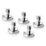 Adorama SmallRig Quick Release Camera Fixing Thumb Screw 1/4 with D-Ring, 5-Pack 1611