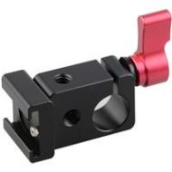 Adorama CAMVATE 15mm Cold Shoe Rod Clamp Adapter for DSLR Rig Video Light, Red Lever C0996