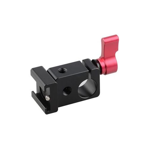  Adorama CAMVATE 15mm Cold Shoe Rod Clamp Adapter for DSLR Rig Video Light, Red Lever C0996