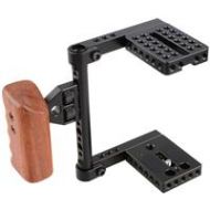 Adorama CAMVATE Camera Cage with Left-Side Wood Handle for Select DSLRs C1392