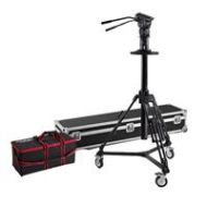 Adorama Acebil PD3800 Pro Pedestal, D7 Directional Dolly, CH7 Head, PB-5CS(L) Pan Bar PDII-CH7S