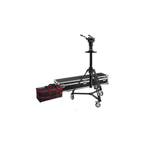  Adorama Acebil PD3800 Pro Pedestal, D7 Directional Dolly, CH8 Head, PB-5CS(L) Pan Bar PDII-CH8S