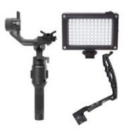 Adorama DJI RoninSC Gimbal Stabilizer W/Ulanzi DH12 Handy Sling Grip/Ulanzi 96 LED Light DJI RONIN-SC B