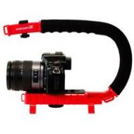 Adorama Cam Caddie Scorpion JR Stabilizer Handle for Nikon/Canon/Sony Video Cameras, Red 0CC-0100-JR-RED