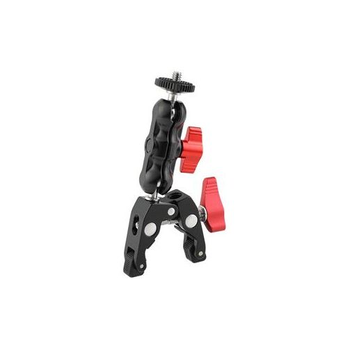  Adorama CAMVATE Versatile Super Clamp & Mini Ball Head Adapter, Red Knob C2509