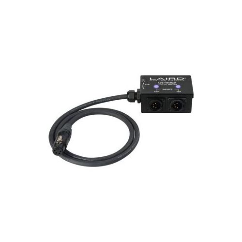  Adorama Laird 12V Twin Input 4-Pin XLR Power Box with 2 Cable LDC-HS12XLR