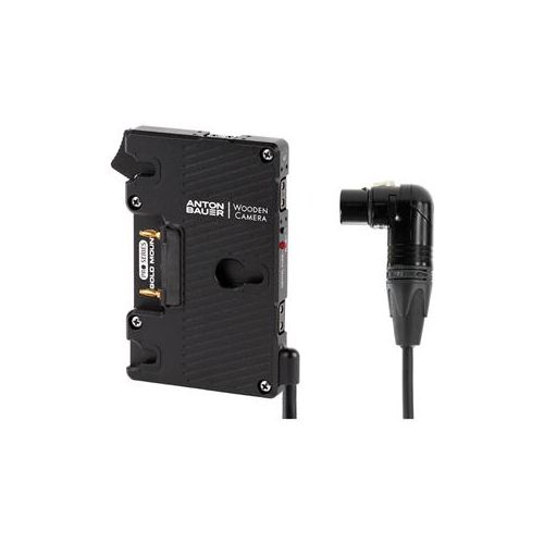  Adorama Wooden Camera Pro Gold-Mount Plate with 4-Pin XLR Right Angle Connector 260300