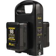 Adorama Ikan Dual Charger and 2x 98Wh Battery Kit, Gold-Mount C-2KIT-98A