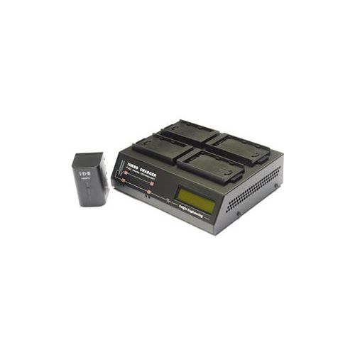  Adorama Dolgin Engineering 4-position Simultaneous Battery Charger, Diagnostics Display TC-400-JVC-650