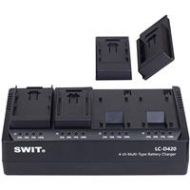 Adorama SWIT Electronics LC-D420 4-Ch DV Battery Charger for Sony NP-F L Batteries LC-D420F