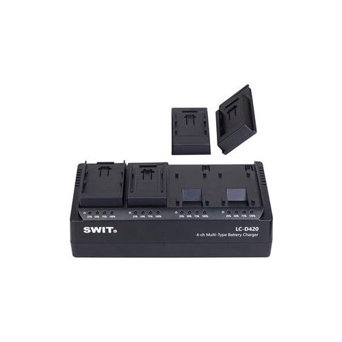  Adorama SWIT Electronics LC-D420 4-Ch DV Battery Charger for Sony NP-F L Batteries LC-D420F