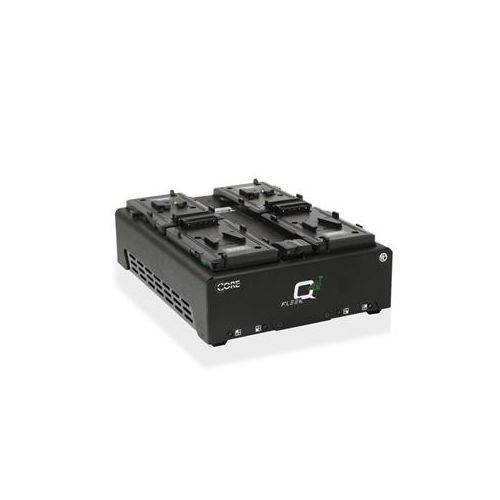  Adorama Core SWX Fleet-Q4Si 4-Position Fast Li-Ion Charger with Voltbridge, V-Mount FLEET-Q4SI