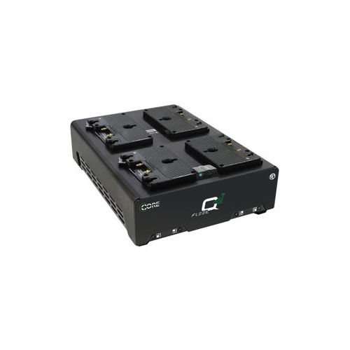  Adorama Core SWX Fleet-Q4Ai 4-Position Fast Li-Ion Charger with Voltbridge, Gold Mount FLEET-Q4AI