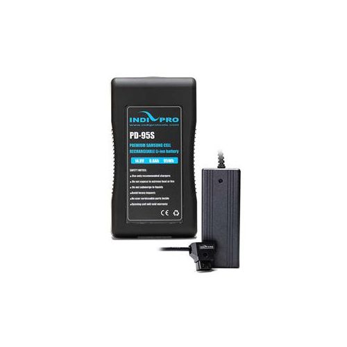  Adorama IndiPRO 95Wh V-Mount Li-Ion Battery with Pro Battery Charger Kit PD101