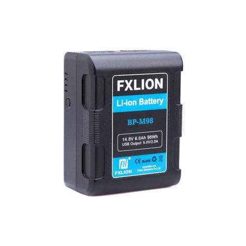  Adorama FX Lion BP-M98 Square V-Mount Lithium-Ion Battery, 14.8V, 6.7Ah, 98Wh 1004396