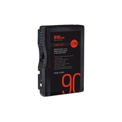  Adorama bebob B90CINE B-Mount High Rechargeable Load Li-Ion Battery, 14.4V/28.8V/86Wh B90CINE