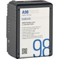 Adorama bebob A98 Micro 3-Stud Gold Mount Rechargeable Li-Ion Battery, 14.4V/6.8Ah/98Wh A98MICO