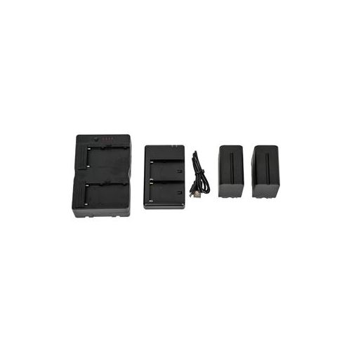  Adorama Came-TV 2x CA-F970 Battery + FM50 USB Charger & LVM01 V-Mount Converter Plate LVM01-F970