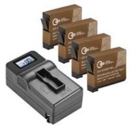 Adorama Green Extreme 4 Pack AHDBT-401 Battery and Compact Smart Charger Kit GX-AHDBT-401-K2