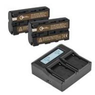 Adorama Green Extreme 2 Pack NP-F550 Battery and Dual Charger Kit 7.2V 2600mah GX-NP-F550-K1