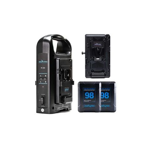  Adorama Indipro 2x Micro-Series 98Wh V-Mount Li-Ion Battery/Dual Battery Charger/Plate 2MSBMUKT