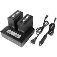 Adorama Shape NP-F980 Lithium-ion Two batteries with NP-F Dual LCD Charger NPF2B