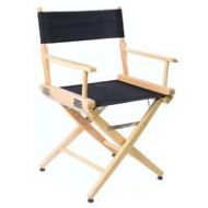 Adorama Filmcraft Pro Series 18 Short Director Chair, Natural Wood with Black Canvas CH19530