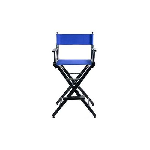  Adorama Filmcraft Pro Grade Studio Directors Chair, 30, Black Finish with Blue Canvas CH19521BLU