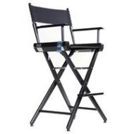 Adorama Filmcraft Pro Series 30 Tall Director Chair, Black with Black Canvas CH19521