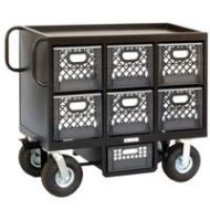 Adorama Backstage 6-Crate Mini Set Box Cart, Black Hammertone, 1000 lbs. Max Capacity SB-06H MINI