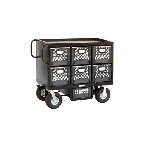  Adorama Backstage 6-Crate Mini Set Box Cart, Black Hammertone, 1000 lbs. Max Capacity SB-06H MINI