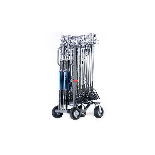  Adorama Studio Carts C-Stand Quad Cart, 2x 10 Offset & 2x 10 Swivel Pneumatics Wheels CSQ-104