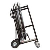 Adorama Backstage Equipment Steel Cart with 6 and 10 Wheels for 18-20 C-Stands GE-04