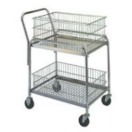 Wesco Standard Compact Wire Office Cart, 33x20x37.5 272228 - Adorama