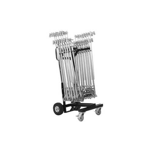  Adorama Backstage Equipment Collapsible Steel Cart for 14 C-Stands, Supports 800 Lbs GE-04 TR