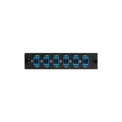  Adorama Camplex 6-Port SC Simplex Singlemode Fiber Adapter Plate Module, Blue CMX-MP06SCSP