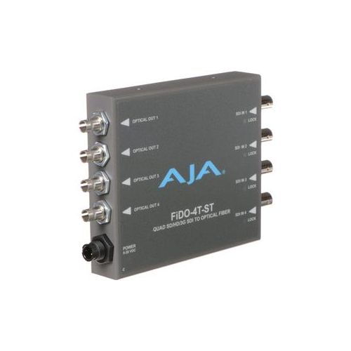  Adorama AJA FiDO 4 Channel 3G-SDI to ST Fiber Mini Converter FIDO-4T-ST