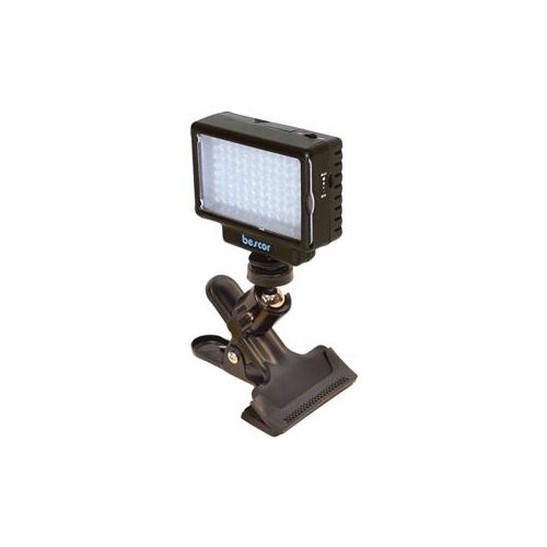  Adorama Bescor LED70 On-Camera Video Light with Swivel Ball Head Mounting KLP Clamp Kit LED70KLP