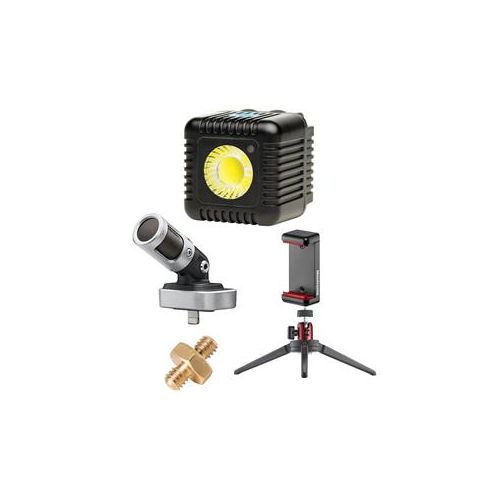  Adorama Lume Cube Single LED Light, Bundle with Mic, Flex Pod, and Phone Clamp LC-11B B