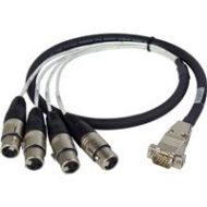 Adorama Laird 3 Premium HD15 to XLR Female Analog Audio I/O Breakout Cable ED-BE-4XF-003