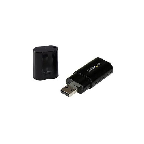  Adorama StarTech USB to Stereo Audio Adapter Converter, Black ICUSBAUDIOB
