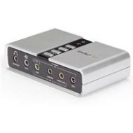 Adorama StarTech 7.1 USB Audio Adapter External Sound Card, Silver ICUSBAUDIO7D